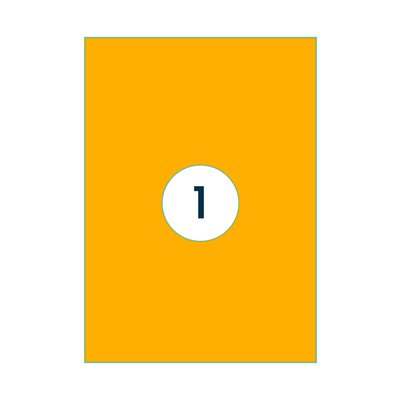 Etiket Rillprint 210x297mm fluororanje 100 etiketten