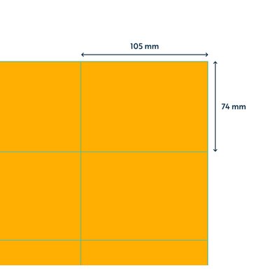 Etiket Rillprint 105x74mm fluororanje 800 etiketten