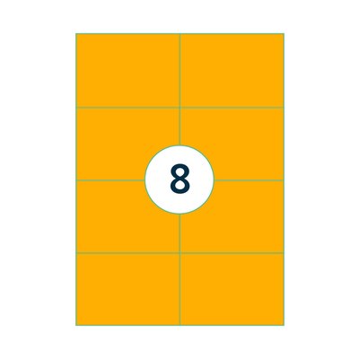 Etiket Rillprint 105x74mm fluororanje 800 etiketten