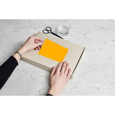 Etiket Rillprint 105x74mm fluororanje 800 etiketten