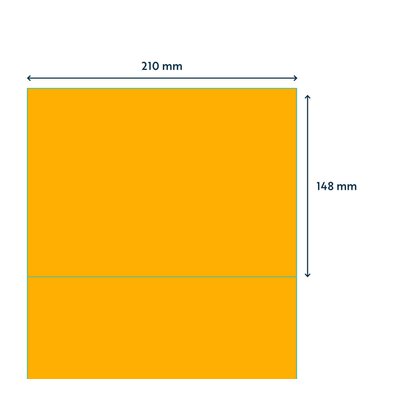 Etiquette Rillprint 210x148mm orange fluo 200 étiquettes