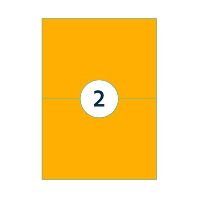 Etiquette Rillprint 210x148mm orange fluo 200 étiquettes