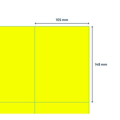 Etiket Rillprint 105x148mm fluorgeel 400 etiketten