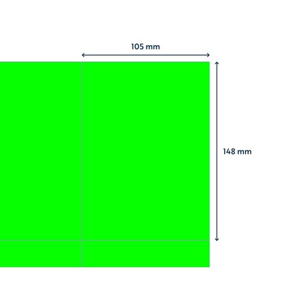 Etiquette Rillprint 105x148mm vert fluo 400 étiquettes