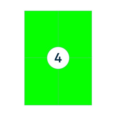 Etiquette Rillprint 105x148mm vert fluo 400 étiquettes