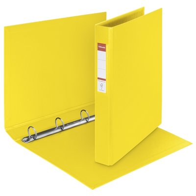 Classeur Esselte VIVIDA A4 4 anneaux méc-O 25mm PP jaune
