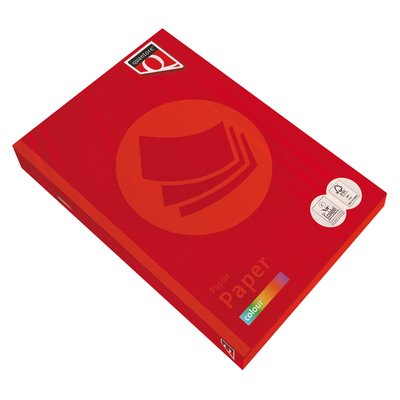 Kopieerpapier Quantore Colour A4 160gr felrood 250 vel