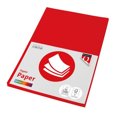 Kopieerpapier Quantore Colour A4 120gr felrood 100 vel