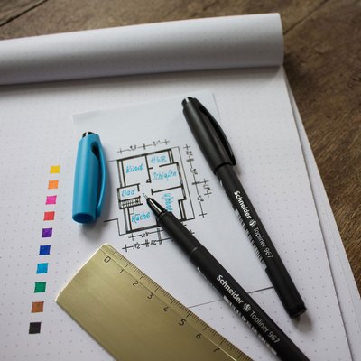 Fineliner Schneider Topliner 967 0.4mm zwart