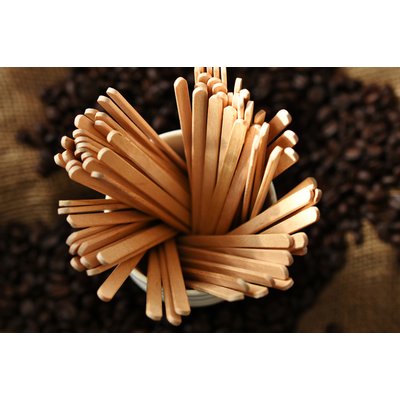 Roerstaafjes Biaretto hout 11cm 2000 stuks