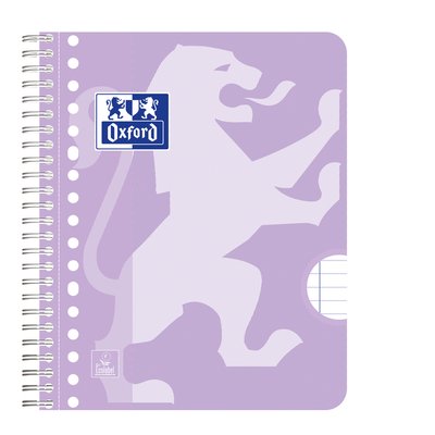 Bloc de cours Oxford School A5+ ligné 17 perf 160 pages 80g pastel assorti 3 pièces