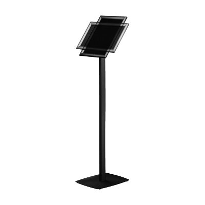 Support info Europel avec cadre clipsable A4 noir