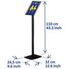 Support info Europel avec cadre clipsable A4 noir Photo