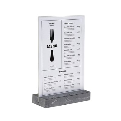 Kaarthouder Europel A4 Polystone antraciet