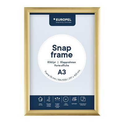 Kliklijst Europel A3 25mm goud
