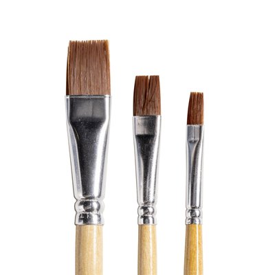 Kwast Qrea synthetisch set à 3 breedtes