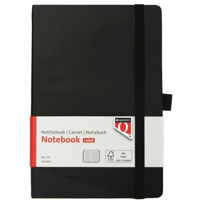 Notitieboek Quantore A5 flex lijn 192blz 80gr zwart