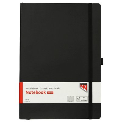 Notitieboek Quantore A4 flex lijn 192blz 80gr zwart
