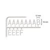 Letter set IEZZY voor letterbord 2x150 wit foto