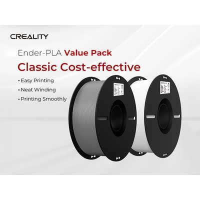 3D Filament Creality PLA 1.75mm wit + grijs 1kg