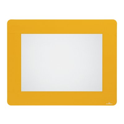 Vloersticker Durable kader voor A4 documenten verwijderbaar geel 10 stuks