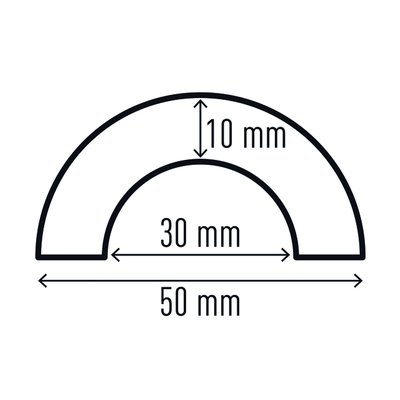 Profilé de protection tube Durable P30 1m jaune noir