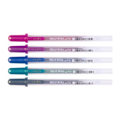 Stylo gel Sakura Gelly Roll Gold Shadow set 5 couleurs