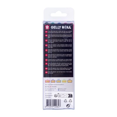 Stylo gel Sakura Gelly Roll Gold Shadow set 5 couleurs