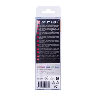 Stylo gel Sakura Gelly Roll Silver Shadow set 5 couleurs