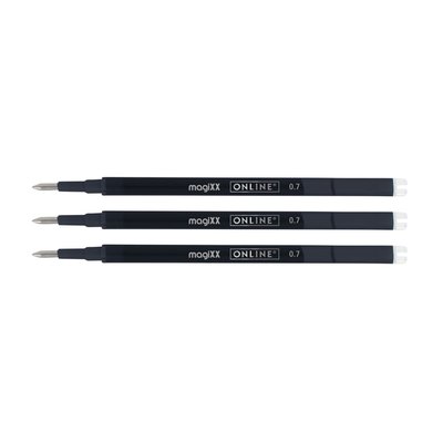Recharge stylo gel Online MagiXX Medium noir blister 3 pièces