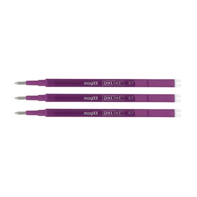 Gelschrijvervulling Online Magixx medium violet blister à 3 stuks