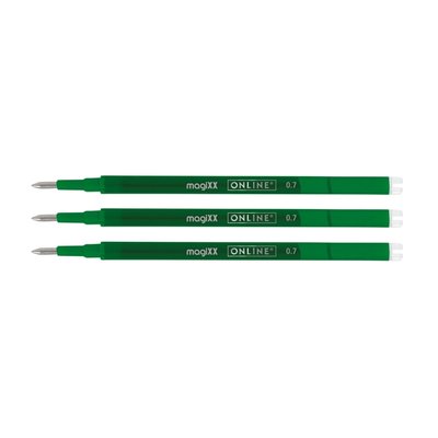 Recharge stylo gel Online MagiXX Medium vert blister 3 pièces