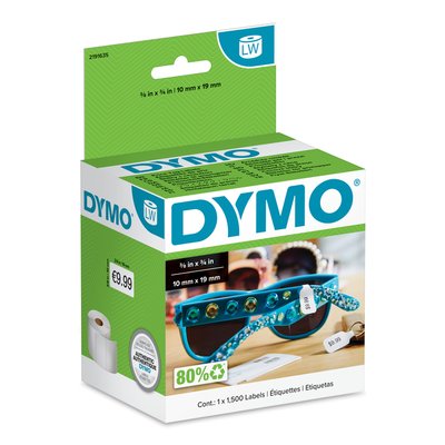 Etiket Dymo LabelWriter prijslabel 10x19mm 1 rol á 1500 etiketten wit