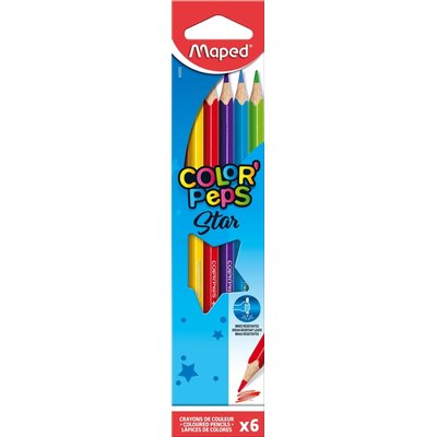 Crayon de couleur Maped Color'Peps Star set 6 couleurs