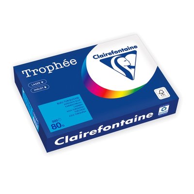 Papier copieur Trophée A4 80g bleu caraïbes 500 feuilles