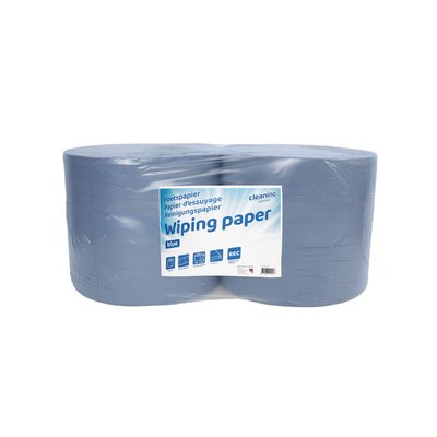 Poetspapier Cleaninq extra groot 2-laags 1000 vel blauw