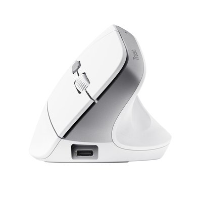 Muis Trust ergonomisch BAYO II draadloos wit
