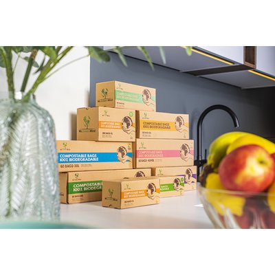 Afvalzak bio Mr.Green Mind 43x46cm 10 liter dispenser 140 stuks
