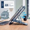 Support ordinateur portable Leitz Ergo aluminium plat réglable Photo