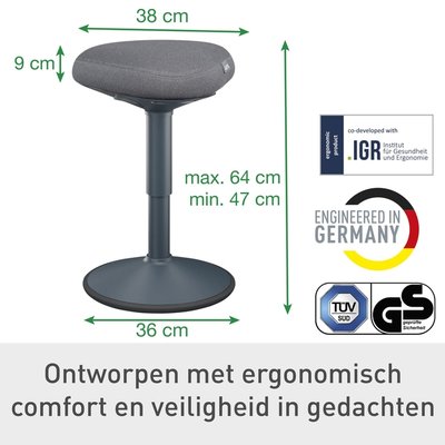 Tabouret Leitz Ergo Active avec assise confortable