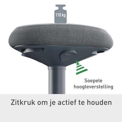 Tabouret Leitz Ergo Active avec assise confortable