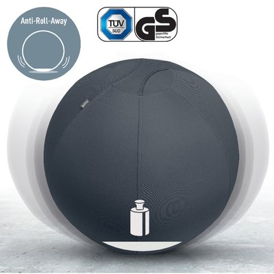 Ballon d'assise Leitz Ergo anti-basculement 55cm gris foncé