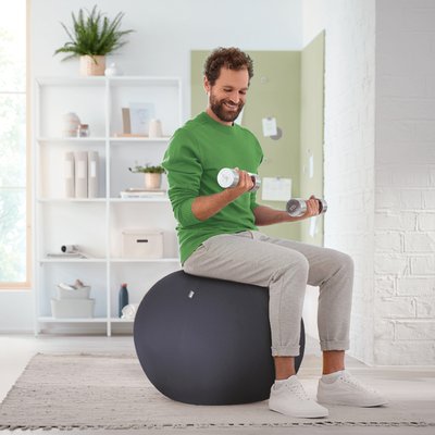 Ballon d'assise Leitz Ergo anti-basculement 55cm gris foncé