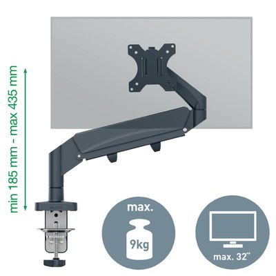 Bras pour 1 écran Leitz Ergo Faible encombrement