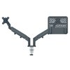 Bras double pour écran et ordinateur portable Leitz Ergo Faible encombrement Photo