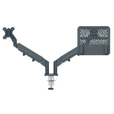 Bras double pour écran et ordinateur portable Leitz Ergo Faible encombrement