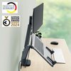 Bras double pour écran et ordinateur portable Leitz Ergo Faible encombrement Photo