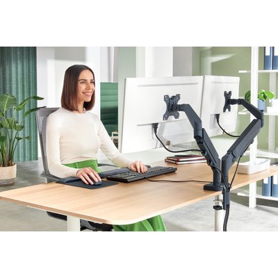 Bras double écran Leitz Ergo Faible encombrement
