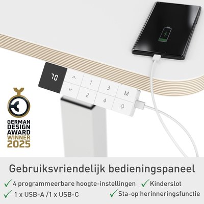 Zit-Sta bureau Leitz Ergo Elektrisch compact