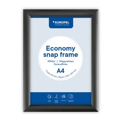 Cadre clipsable Europel Economy A4 noir